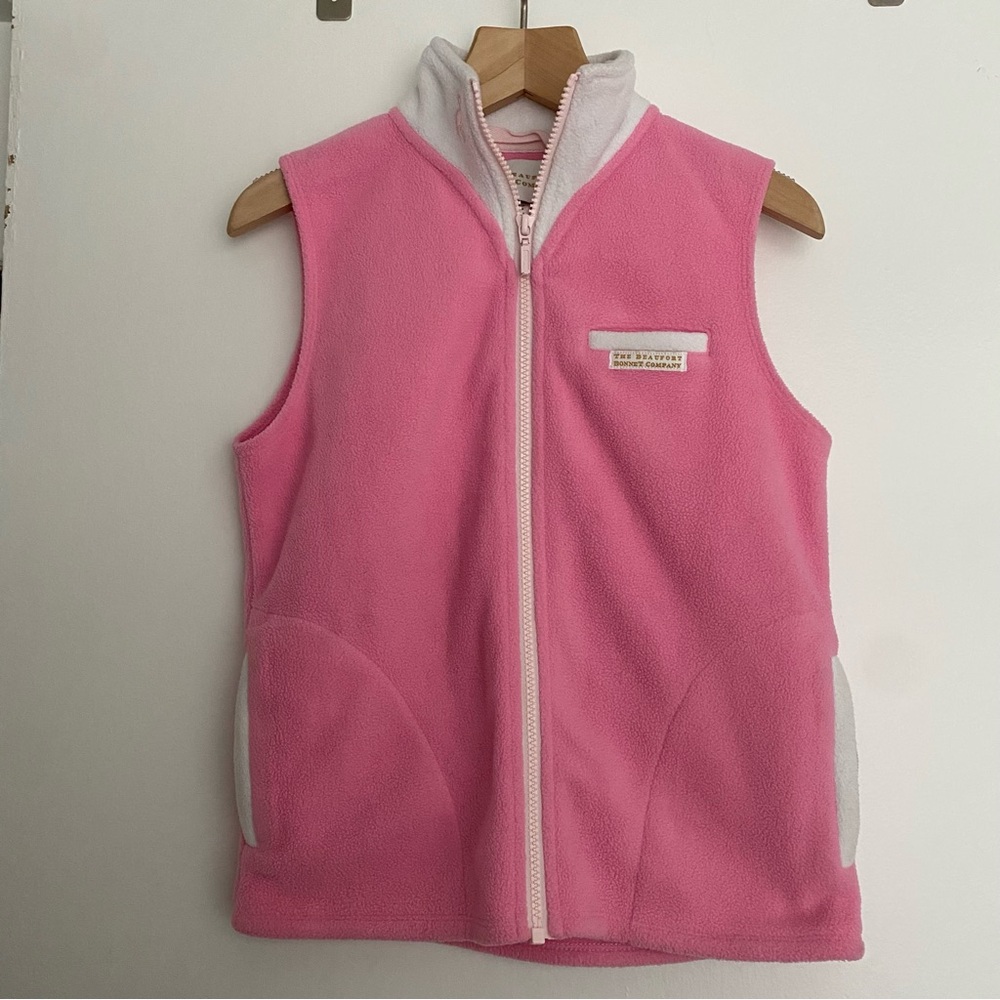 Beaufort Bonnet Company pink Van Camp fleece Vest size 10